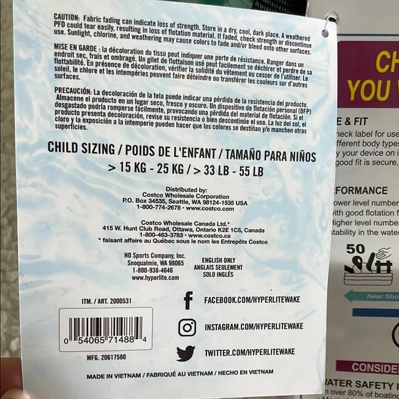 Hyperlite Life Vest Mint and Purple NWT- child/infant 33-55lbs - Picture 2 of 6